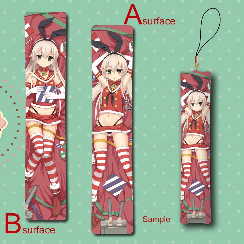 

Hot Kantai Collection Shimakaze Christmas Version Cute Anime Mini Dakimakura Keychain Pillow Hanging Ornament Phone Strap Gift