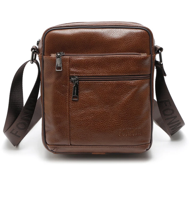 FONMOR Высококачественная Простая мужская ретро новая натуральная кожаная мужская сумка на плечо, сумка-мессенджер, дорожная сумка-мессенджер
