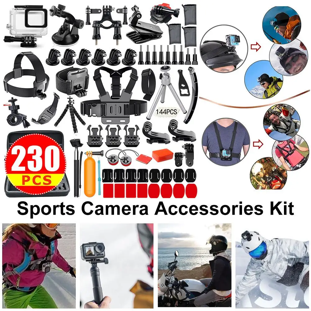 

Action Camera Accessories Kit For GoPro Hero 7 6 5 4 3plus 3 2 1 Hero Session 5 SJCAM SJ4000 Bundle Set Action Camera Accessory