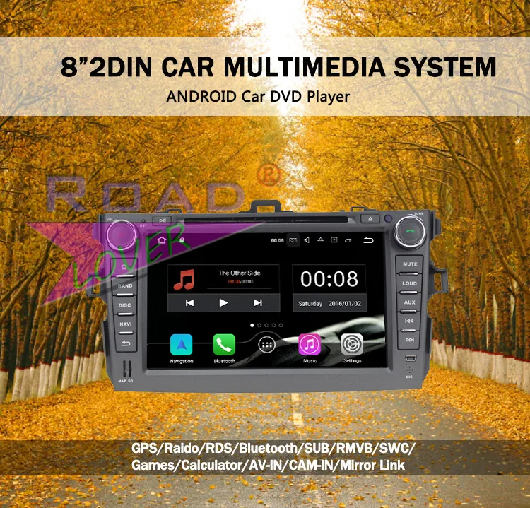 Topnavi 8 дюймов 2 г + 16 ГБ Android 7.1 Автомобильные ПК головное устройство DVD плеер для Toyota Corolla 2006 2007 2008 2009 2010 2011 стерео GPS Navi