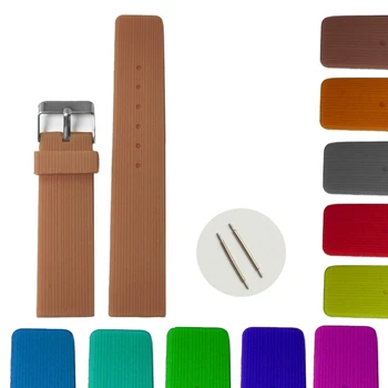 

22mm Chocolate Brown Silicone Jelly Rubber Unisex Watch Band Straps WB1071V22JB