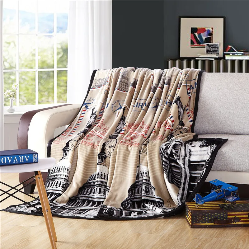 Modern style black castle home textiles fashionable super soft flannel