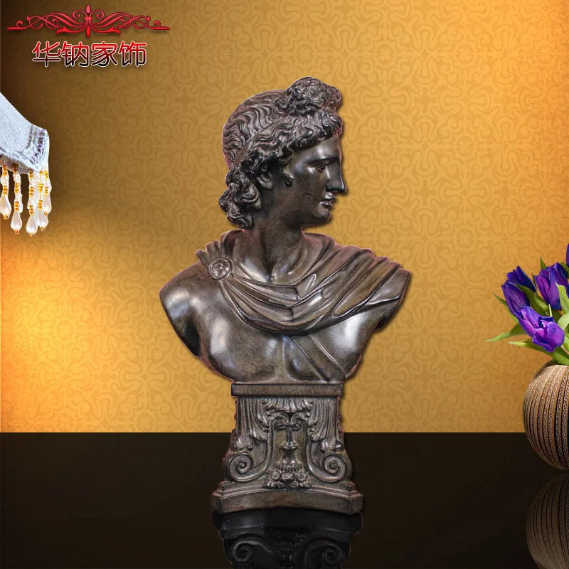 

2016 European Style Three-dimensional Statue David Avatar Entrance Desktop Soft Home Furnishing Decor Resin Craft Ornaments