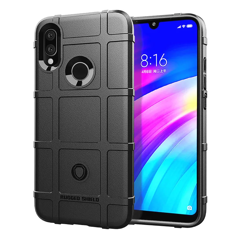 Чехол для Xiaomi Redmi 7 Мягкий Силиконовый прочный противоударный защитный чехол