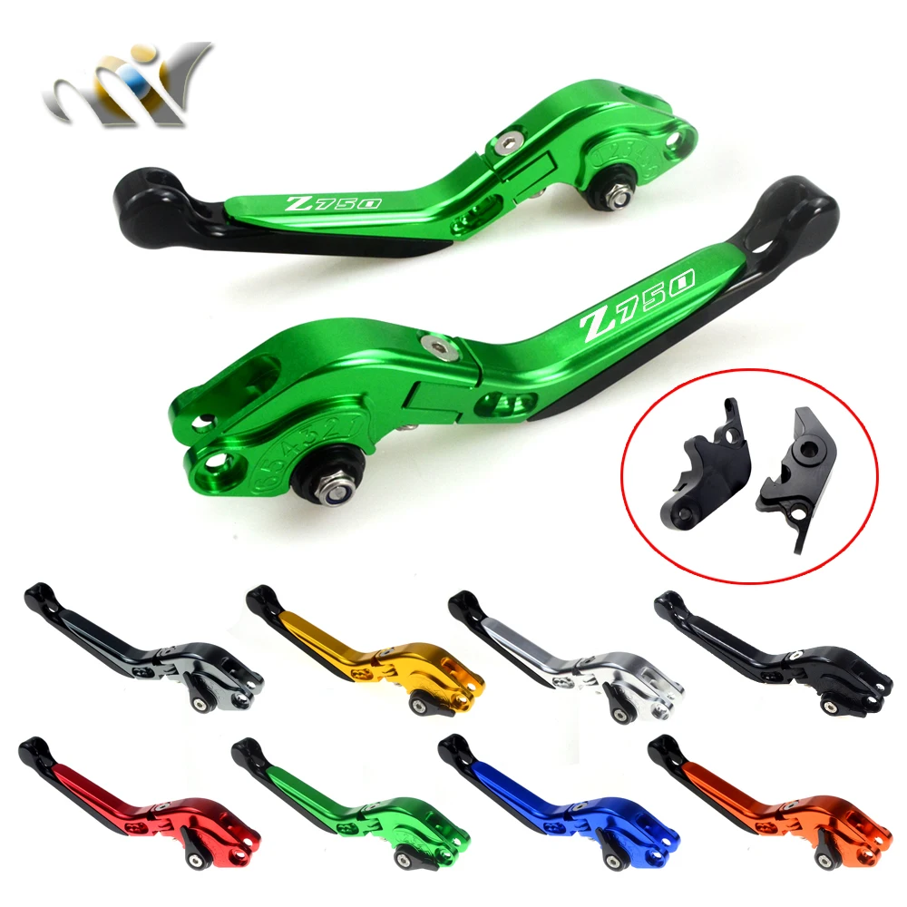 Per Kawasaki Z750 Z 750 2007-2012 Accessori Moto Pieghevole Estensibile Freno Leve Frizione Logo Z750 Verde