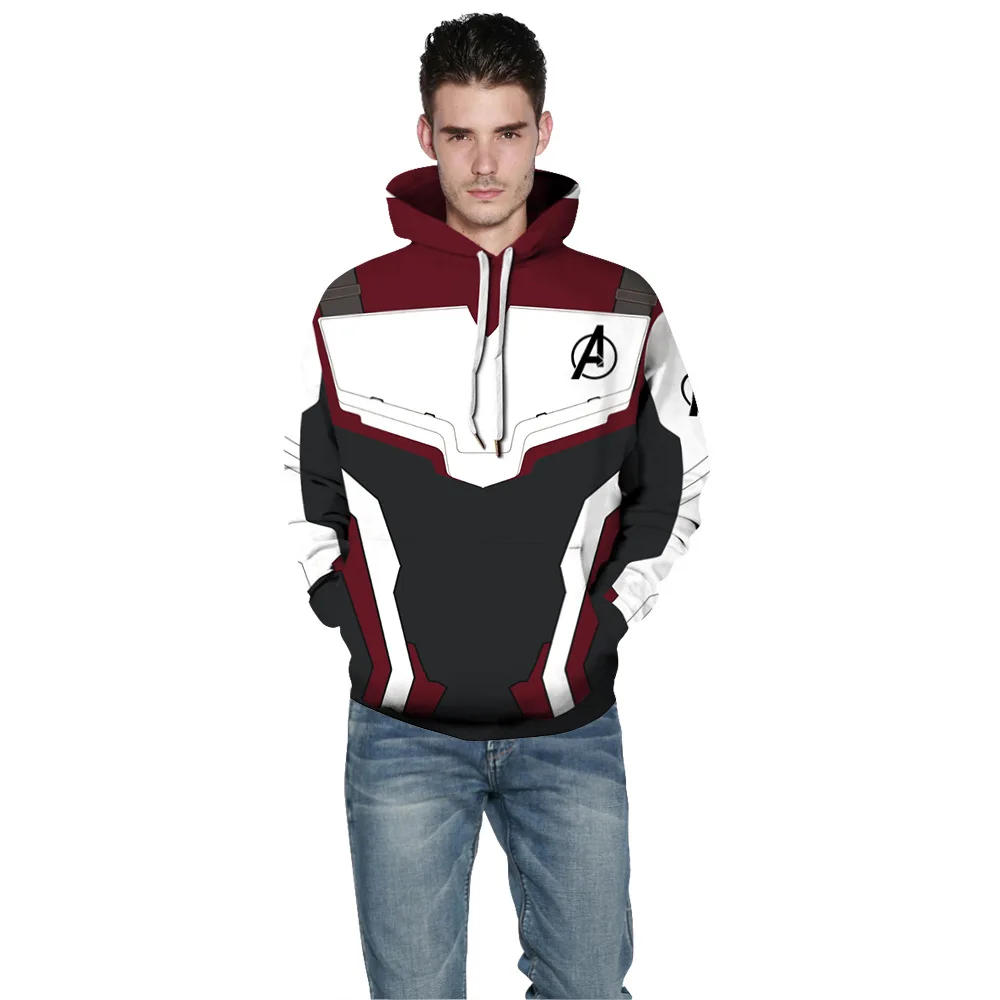 The Avengers Endgame Quantum Realm Cosplay Costume Superhero Hoodies Men Women Unisex Hooded End Game Cotton Sweatshirt Jacket The Avengers Endgame Quantum Realm Cosplay Costume Superhero Hoodies Men Women Unisex Hooded End Game Cotton Sweatshirt Jacket