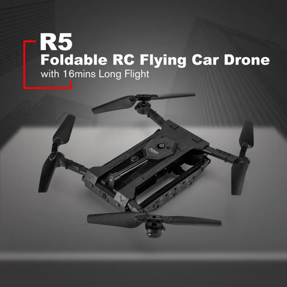 

R5 Foldable RC Flying Car Drone Quadcopter Aircraft UAV with 720P HD WIFI FPV Camera 16mins Long Flight Altitude Hold