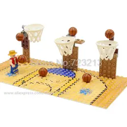 Баскетбол корзина часть интимные аксессуары MOC суд стенд мяч модель здания Конструкторы кирпич наборы игрушечные лошадки для детей