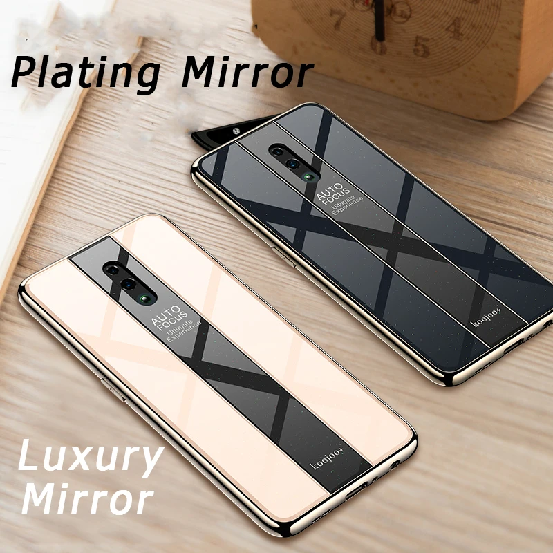 

Mirror Cover For Oppo Reno 6.4''R17 Pro RX17 R9S Plus F9 A7X R15 Dream Plating PC 4 in 1 Backet Cover Case Soft Silicone Shell