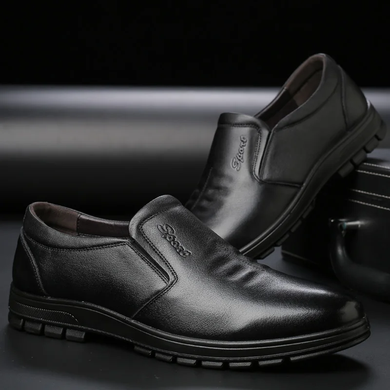 Desai бренд мужская кожаная обувь кожный слой головы деловые Мужская обувь повседневная обувь лоферы на плоской подошве большой размер 38-47