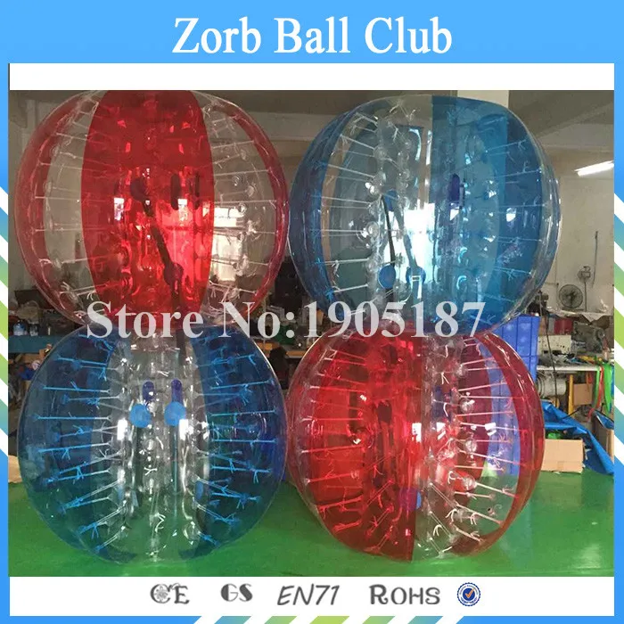 

Free Shipping 4PCS+1 Pump 1.5m Size 0.8mm TPU Inflatable Bumper Ball, Zorb Ball,Bubble Football,Bubble Soccer,Loopy Ball On Sale