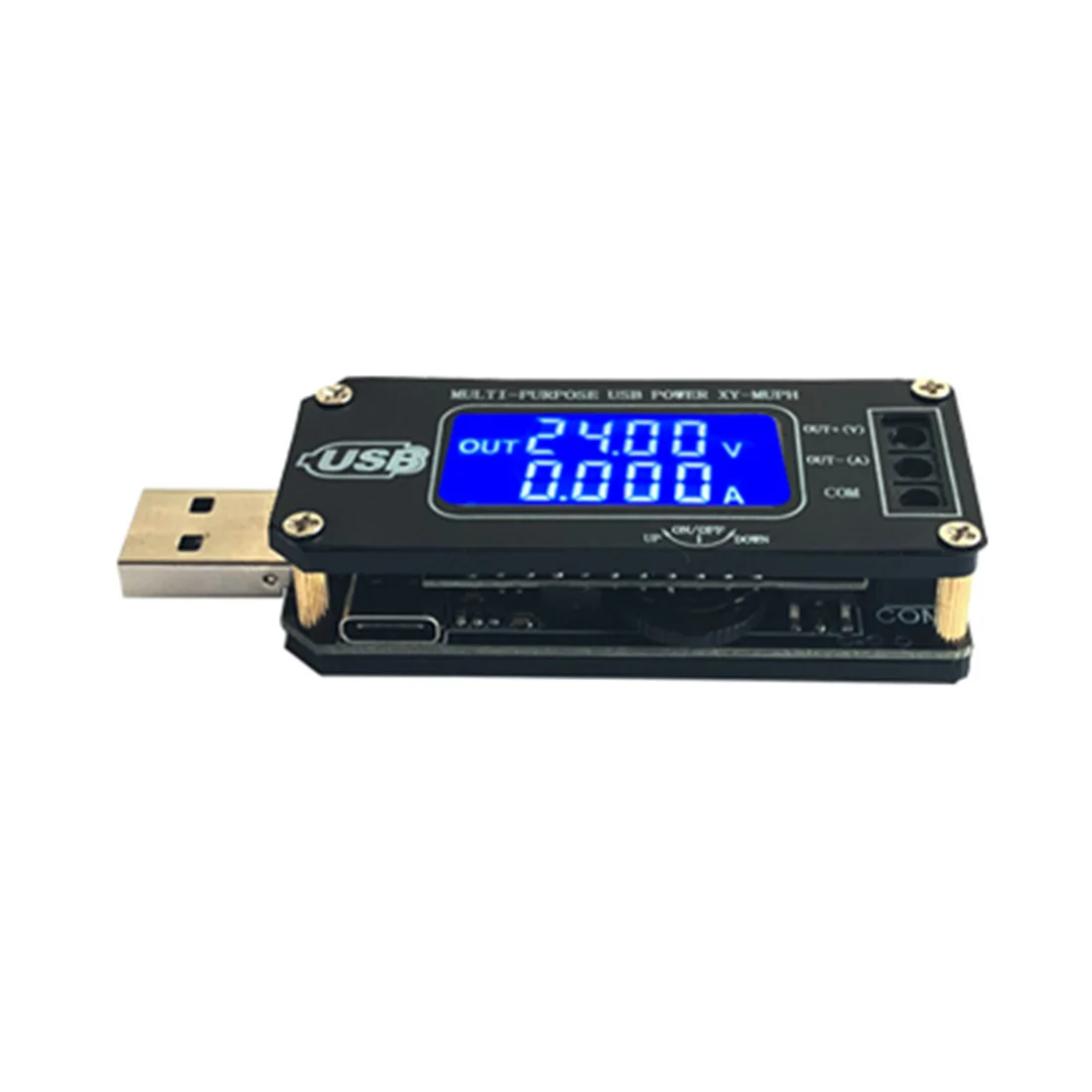 

XY-MUPH USB Step UP Down 5v to 3.3v 9v 12v 24v Power Supply Module Adjustable Boost Buck Converter Voltage Regulators - Black