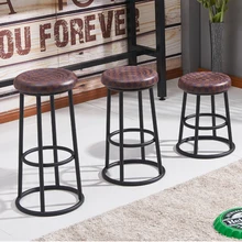 Ретро Барный Стул высокий стул Железный барный стул PU износостойкий мобильный телефон магазин стул ремесло стиль Ktv барный стул игровой зал стул