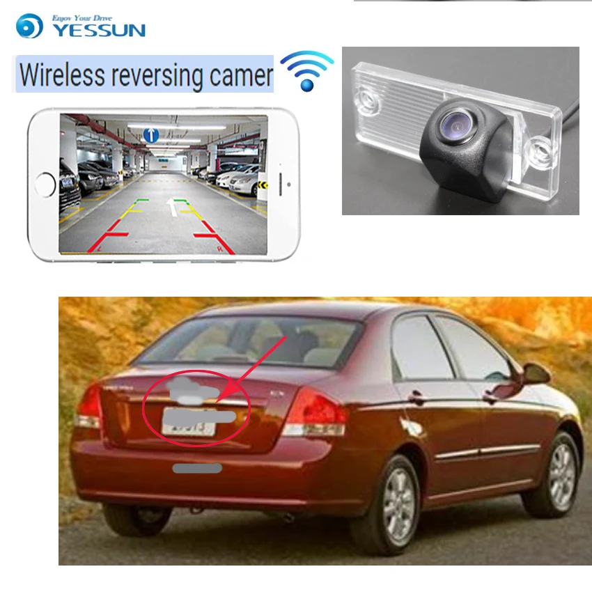 YESSUN car wireless rearview camera for kia Sephia Spectra Sephia5 cerato LD 2003-2008 CCD HD car backup License Plate camera