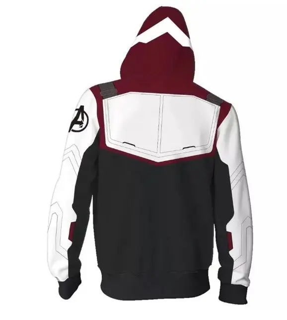 Avengers Endgame Hoodies Cosplay Quantum Realm Costumes Sweatshirt Jacket Captain Marvel Tech Hooded Superhero Captain America