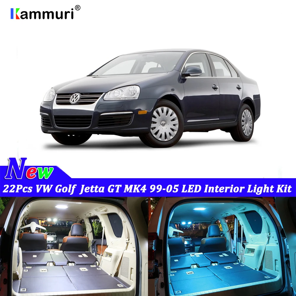 22pcs White Canbus led Car interior lights Package Kit For Volkswagen VW MK4 Golf Jetta GTI 1999-2005 Car LED interior light Kit