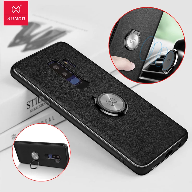 

For Samsung S9 Case Xundd Luxury PU Frosted Shockproof Cover with Metal Ring Holder for Samsung S9+ Case for Samsung Note 8
