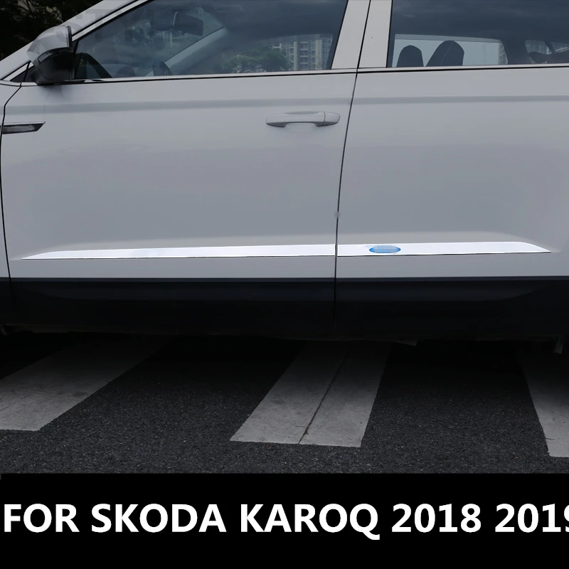 Для SKODA KAROQ-19 водонепроницаемый универсальный автомобильный боковой протектор двери бампер полосы-наклейки декоративные аксессуары для предотвращения столкновений