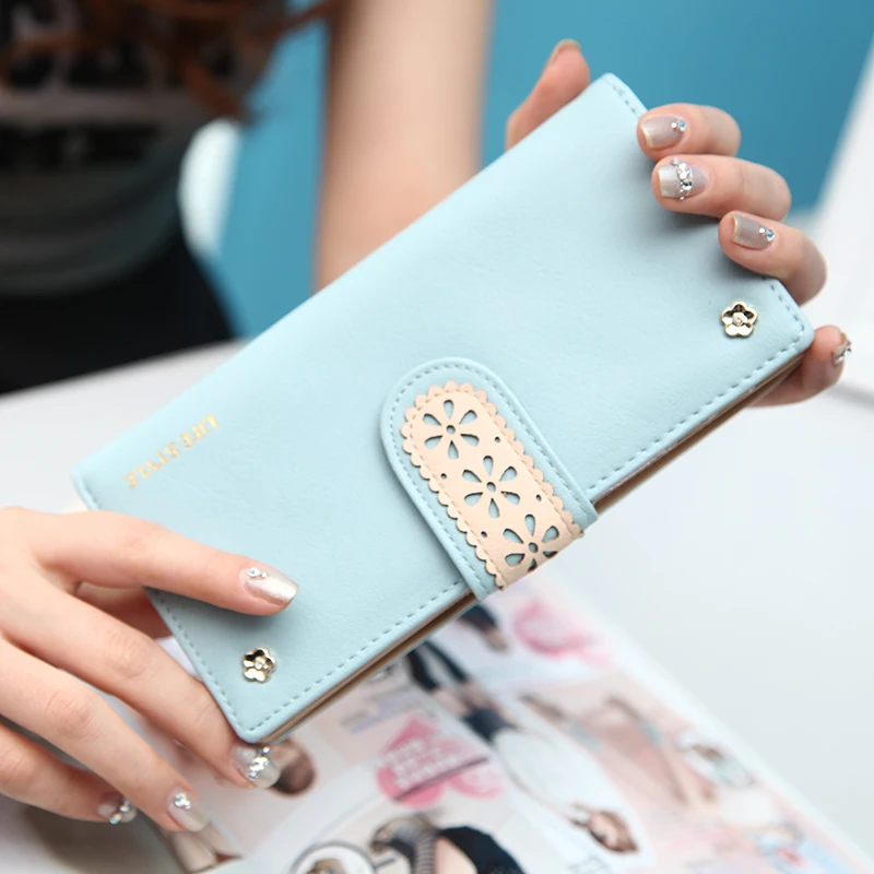 

Wallet card holder long zipper wallet women ladies fancy clutch travel women portefeuille femme Bolsa wallet purse cartera mujer