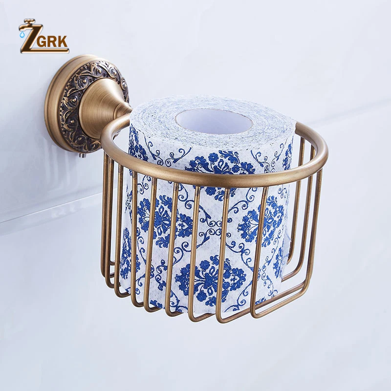 Preise ZGRK Alle Kupfer Gebürstet Bad Serie Europäischen Moderne Handtuch Ring Wc Papier Halter Tasse Halter Robe Haken Bad Hardware