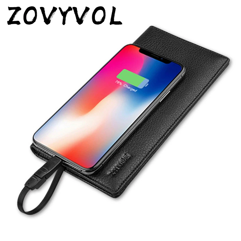 

ZOVYVOL 2019 Unisex Smart Wallet Phone With USB for Long Charging Wallet Adapt For Ipone And Android Capacity 8000 mAh Travel