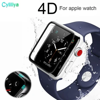 

4D/3D curved surface 9H Tempered film For Apple watch 38mm 42 mm Screen Protector for Apple Series watch 1/2/3 Film 100pcs/lot