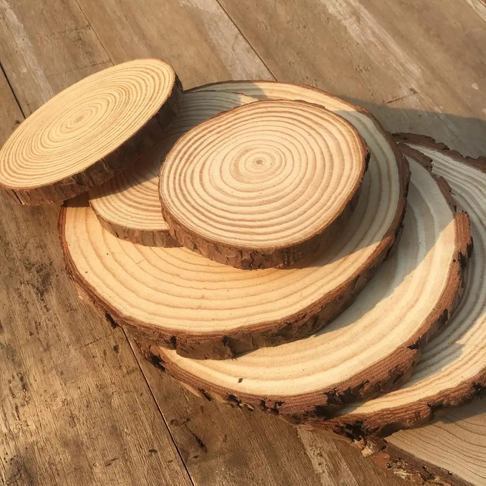  1pc big size Wooden Crafts Log Sheet Vintage Wood Wedding table Decoration centerpieces DIY Handcra