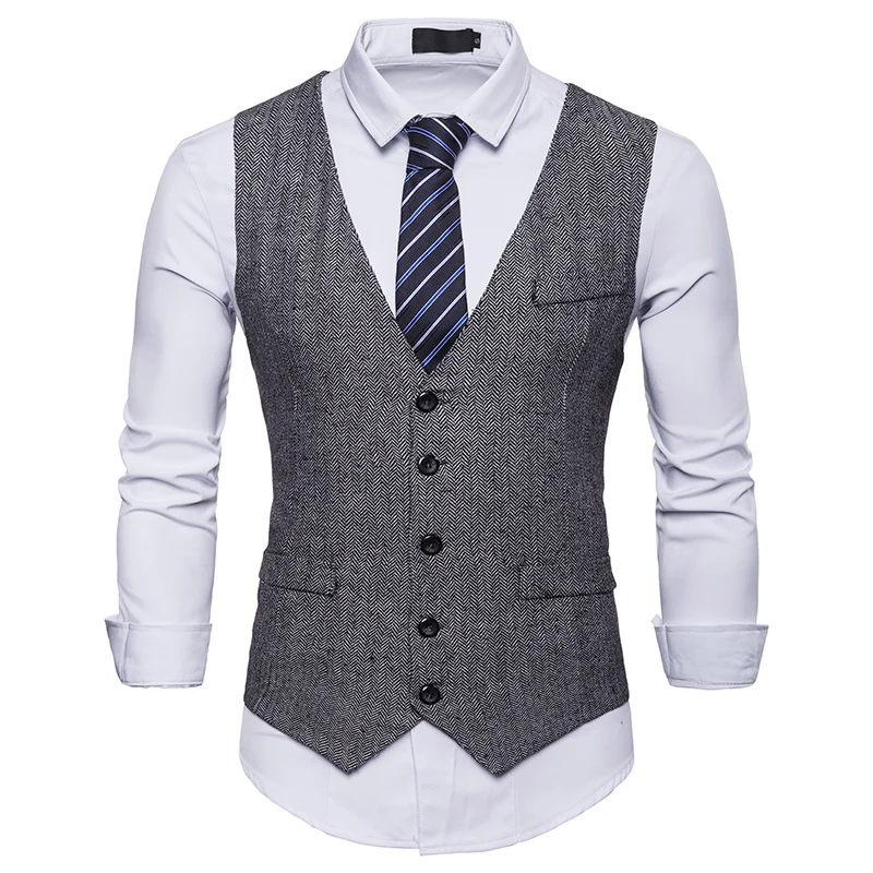Spring New Dress vest Men's Fashion solid Suit Vest Goods Cotton High-end Mens Business Casual suit vests large size Spring New Dress vest Men's Fashion solid Suit Vest Goods Cotton High-end Mens Business Casual suit vests large size
