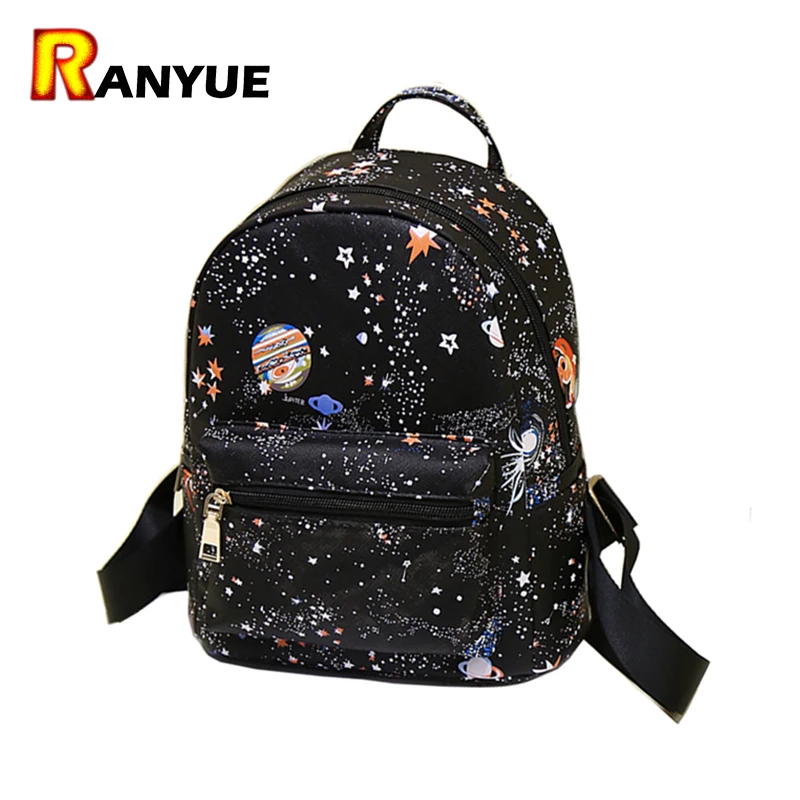 Fashion Women Backpack Stylish Galaxy Star Universe Space Printing Backpack Girls Black Rucksack School Bags Fashion Women Backpack Stylish Galaxy Star Universe Space Printing Backpack Girls Black Rucksack School Bags