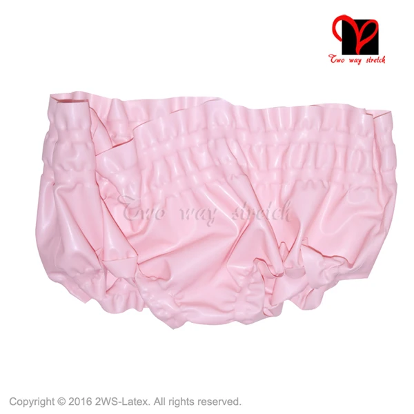 Сексуальные прозрачные латексные панталоны, эластичная резинка, резиновое нижнее белье, шорты, штаны для малышей, популярные штаны, трусики, KZ-040, низкая талия, XXL - Цвет: baby pink