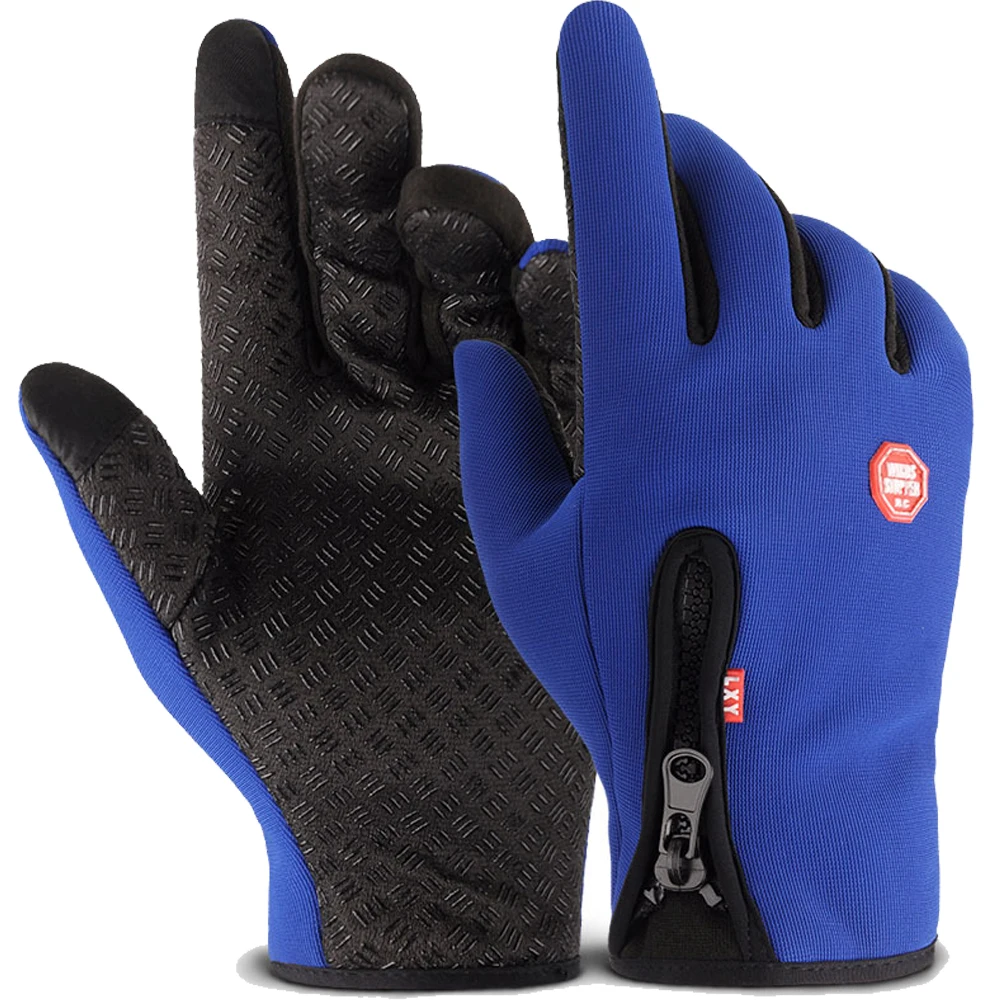 Новинка, ветрозащитные мужские зимние лыжные теплые перчатки, мотоциклетные перчатки для вождения, синие/черные/красные перчатки, новейшие