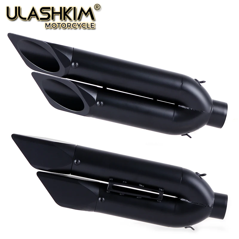 

Universal Motorcycle Slip On Exhaust Muffler Escape Stainless Steel Pipe left right Z1000 Ninja1000 Z900 FZ6N F6S