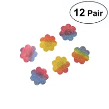 12 пар, женские сексуальные липкие чашечки, лепесток, пасти, одноразовое использование, ниппель, бесшовная блестящая пасть для девушек, женщин