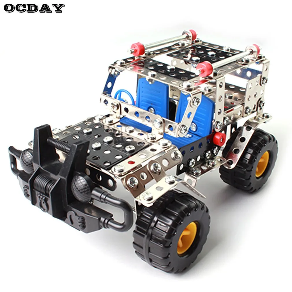 

Cross-country Vehicle Constructor Toys 262Pcs/Set Metal Enlighten Assembly Model Building Kits Blocks Toys For Boys Girls Gifts