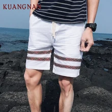 KUANGNAN полосатые хлопковые шорты мужские повседневные мужские шорты Летняя уличная одежда мужские шорты хлопковая рабочая одежда Весна новая