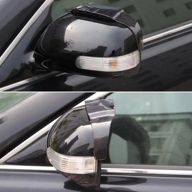 1 Pair Universal Flexible Car Side Rearview Mirror Rain Shade Board Blade Eyebrow Sun Visor Shield Cover with Air Inlet/Outlet