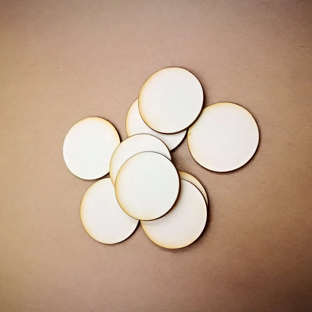 (100pcslot)Customized wedding wooden Circle Blank Wooden Circle Crafts Painting Decor Wooden Disc DIY wooden dot1