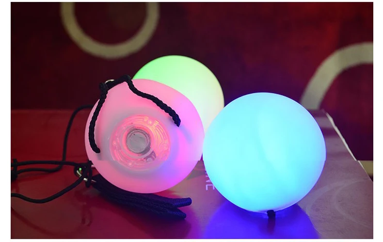2 шт. танцевальные мячи для живота RGB светящийся сценический светодиодный POI брошенные мячи для танца живота уровень ручной реквизит аксессуаров