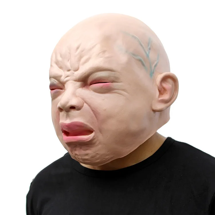 Реалистичный латекс маска человека страшный полный голова маскарад, Хеллоуин Человек Маски страшные маски для Хэллоуина Косплей вечерние террор маска