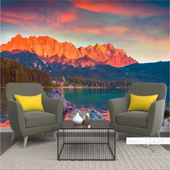 

Customize Wall Murals Scenery Germany Sunset 3d Photo Wall Paper Environment Friendly Bedroom Study TV Background Living Room