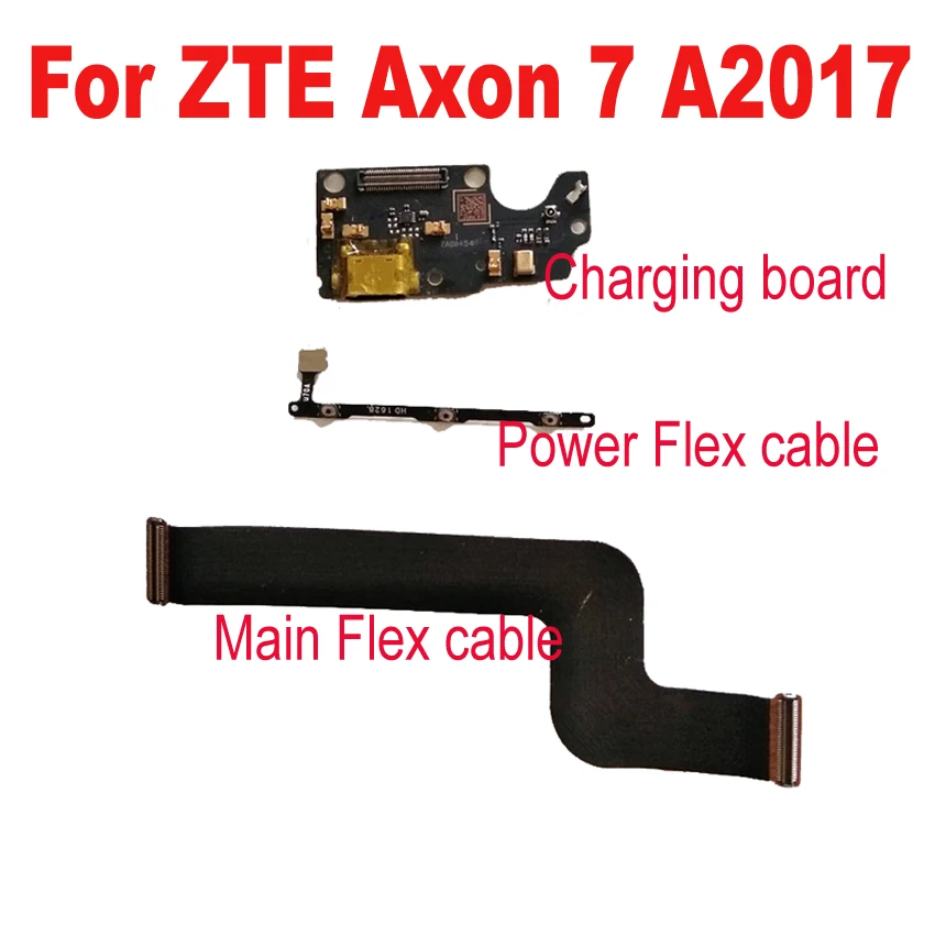 

LTPro Top Quality Tested Working USB Charging board Main & Power Flex cable For ZTE Axon 7 A2017 Phone Replacement Parts