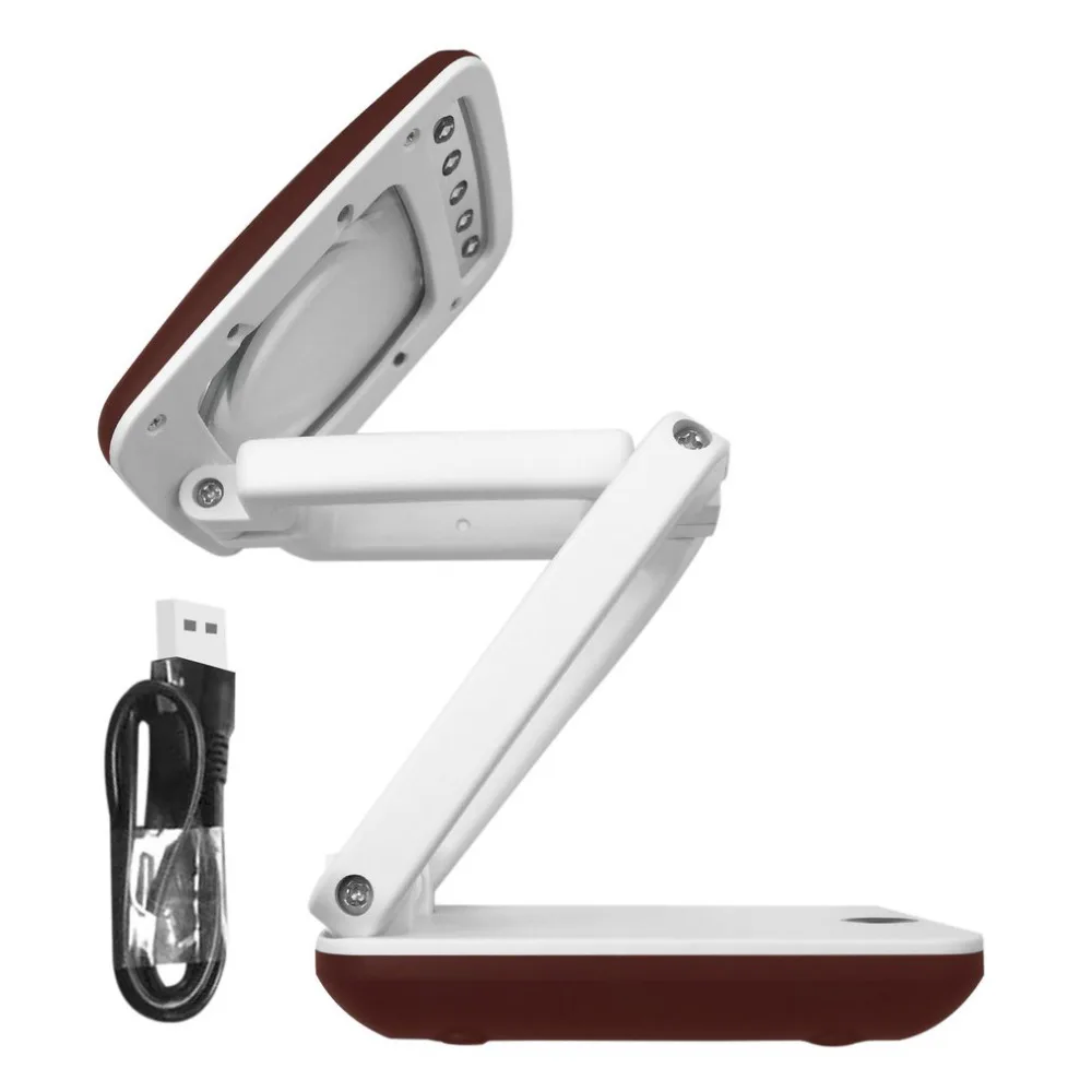 Foldable Desktop Magnifier Lamp USB Battery Powered Magnifying Glass 3X