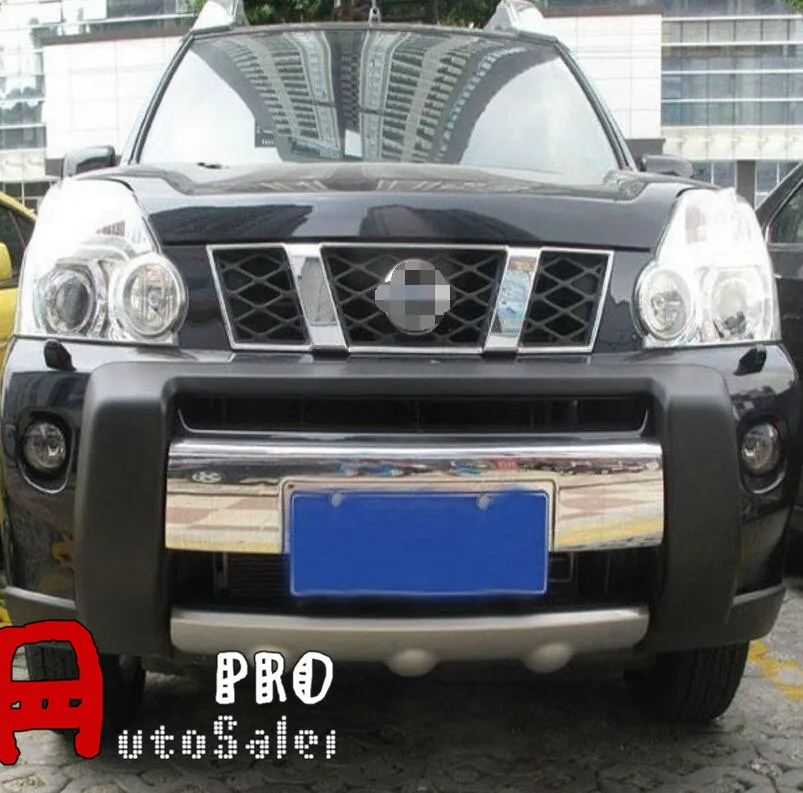 Хромированный и черный протектор переднего бампера для Nissan X-Trail T31 2008 2010 2011