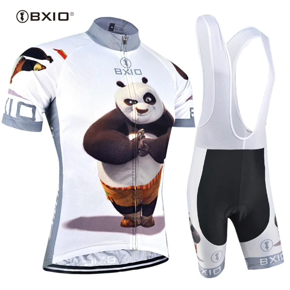Забавные велосипедные майки BXIO 2020 Ropa De Ciclismo Fat Bear Raiders Mans Pro комплекты одежды для