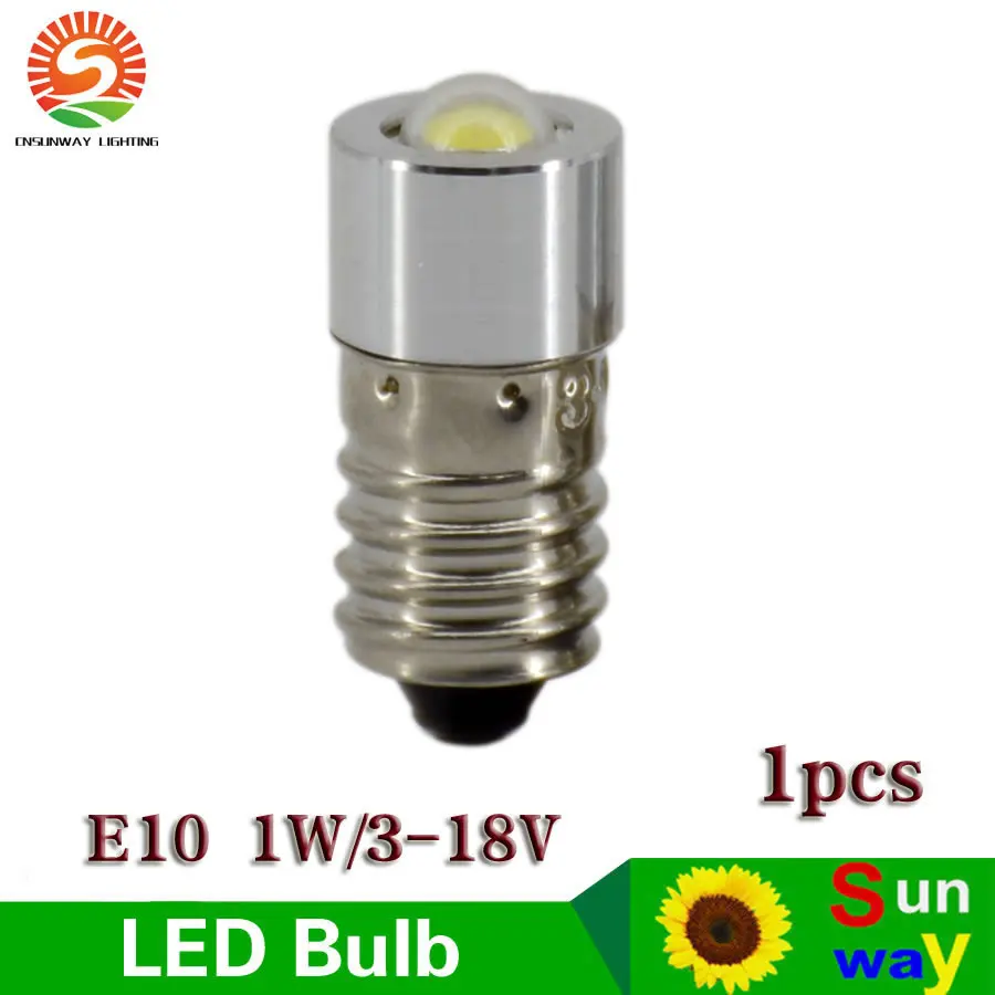 cnsunway led bulb e10 torch light bulb lamp 1w 3 18v super torch light bulbs