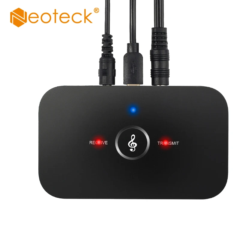 Neoteck Wireless 2 in 1 Bluetooth Stereo Audio Music Transmitter and Receiver Adapter 3 5mm Jack Aux Audio RCA for Headphone Car