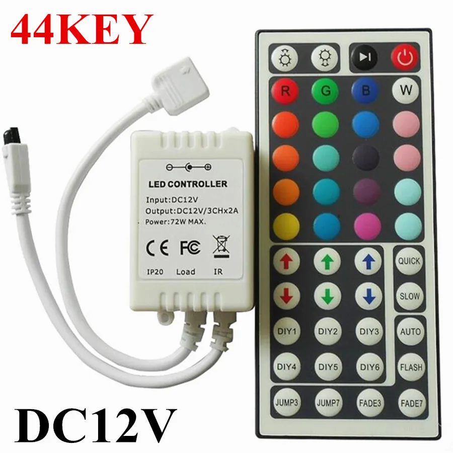 Led Controller 44 Keys LED IR RGB Controler LED Lights Controller IR ...
