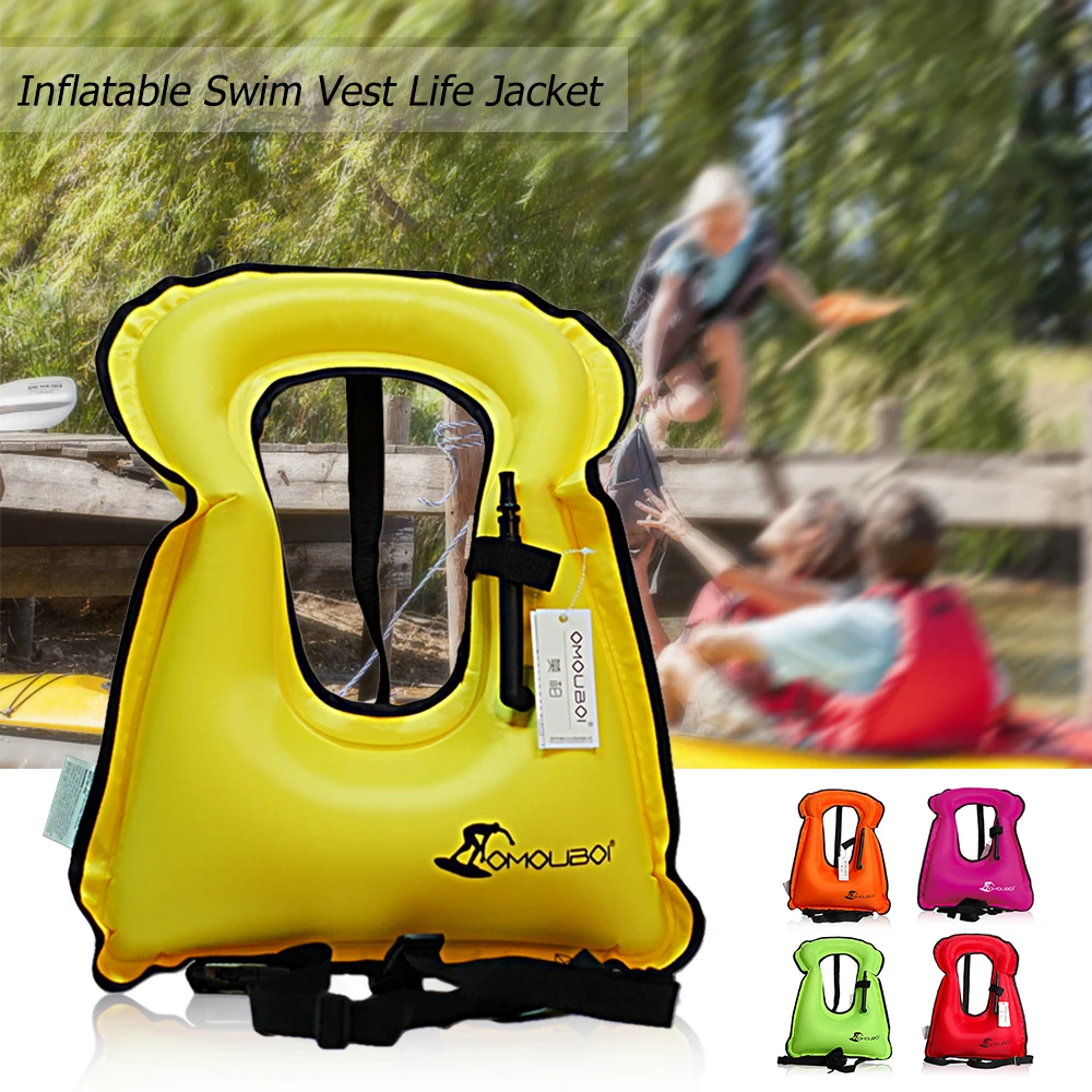 

Inflatable Swim Vest Life Jacket for Snorkeling Floating Device Swimming Drifting Surfing Water Sports Life Saving