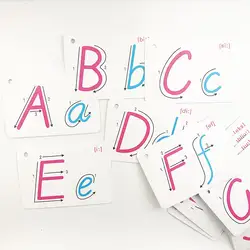 Детские Английский алфавит карты карман флэш-карты Монтессори развивающие игрушки слово настольная игра карты подарок на день рождения