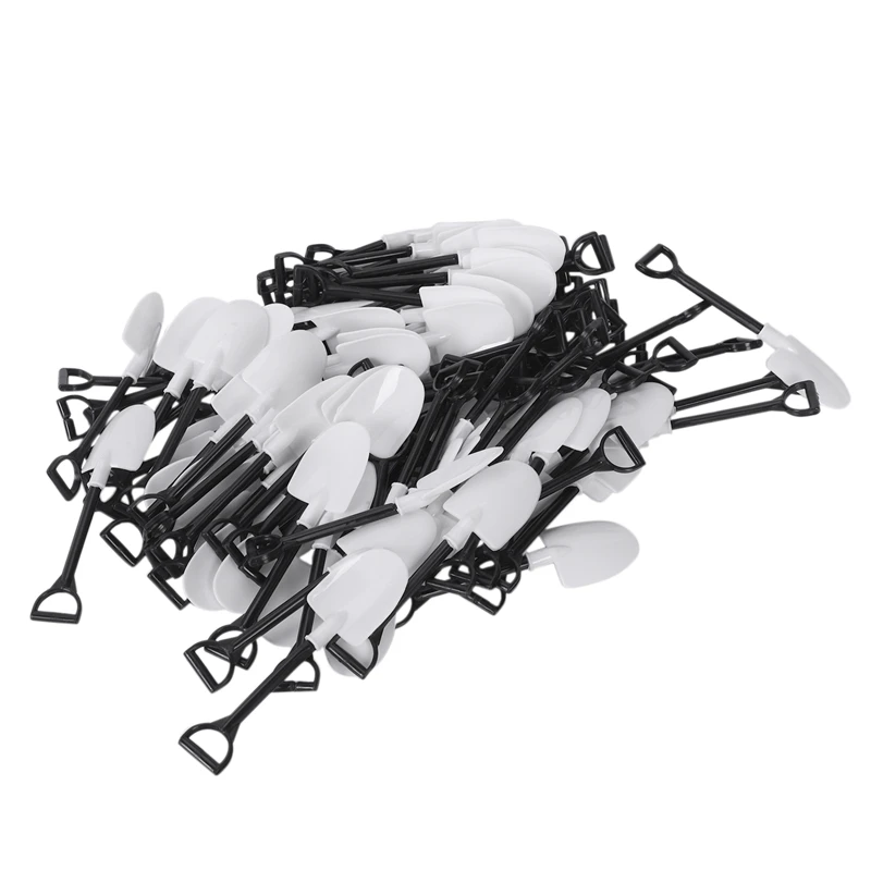 

100Pcs Plastic Disposable Mini Shovel Spoon Potted Cake Ice Cream Garden Party